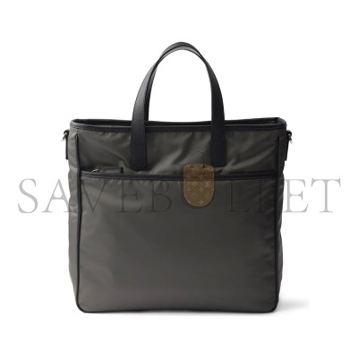 PRADA RE-NYLON AND SAFFIANO LEATHER TOTE BAG 2VG860 (36*34*8cm) PRADA RE-NYLON AND SAFFIANO LEATHER TOTE BAG 2VG860 (36*34*8cm)
